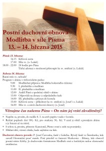 Postní duchovní obnova
