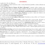 1. února 2015 - ohlášky