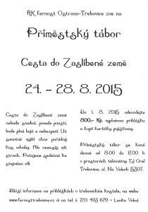 Příměstský tábor 2015 - plakát